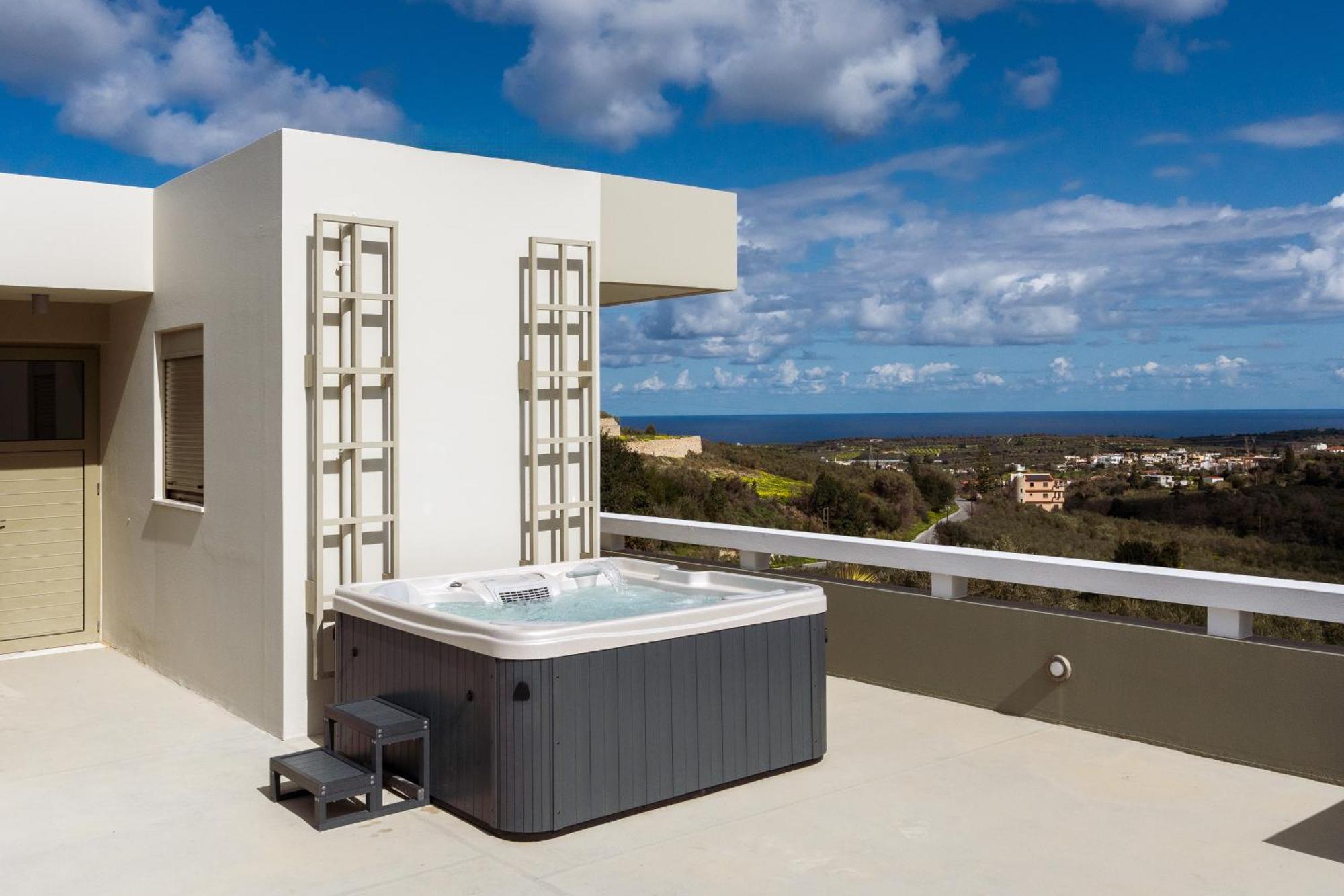 Rizes Villa With Jacuzzi & Heated Pool Agia Triada Exterior foto